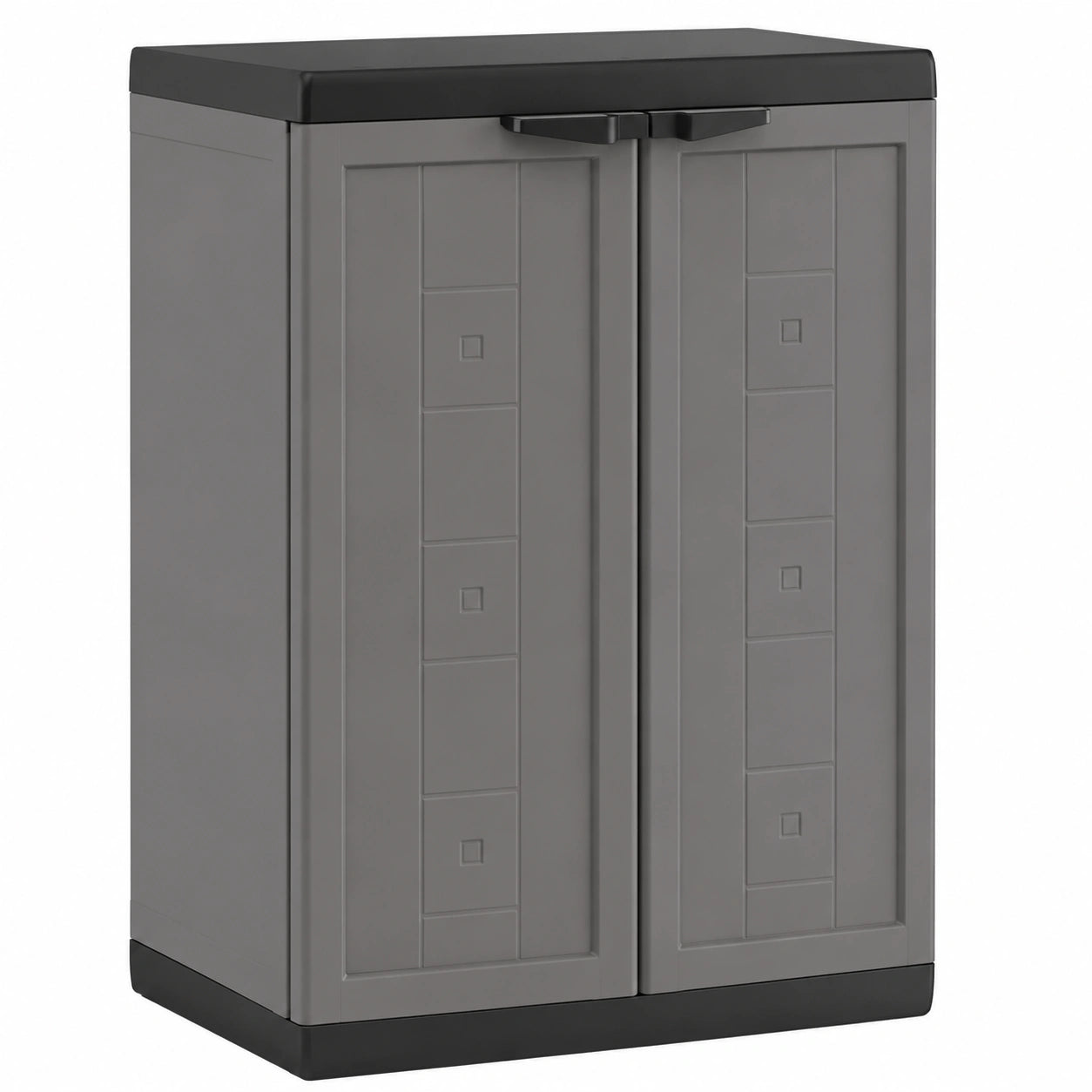 Kis Kleiderschrank Jolly niedrig, dunkelgrau/schwarz, 1 Stück