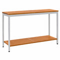 Moderner Outdoor-Tisch mit Regal, 110x35x75 cm, naturgrau, robust für Garten und Terrasse