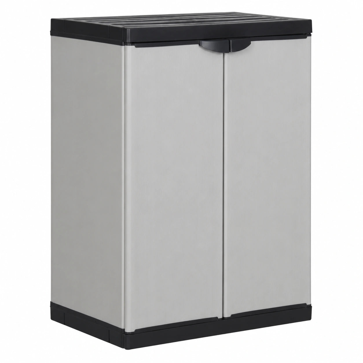 Hochwertiger Kunststoff-Gartenschrank für Outdoor, 68x40x85 cm, wetterfest mit Schloss