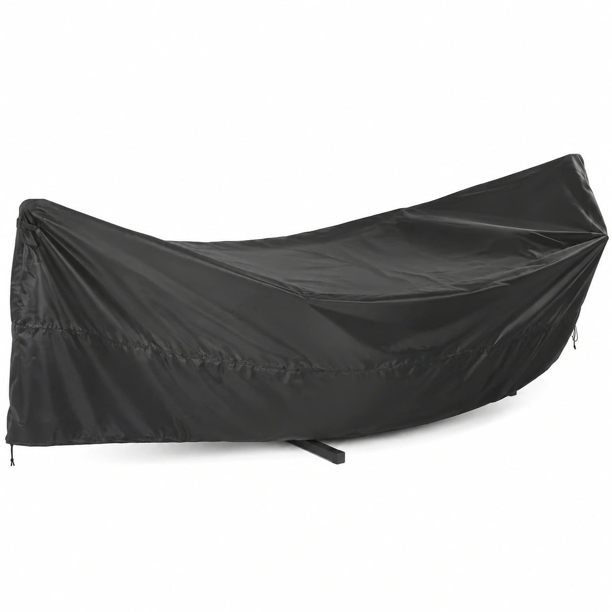 Robuste wasserdichte Abdeckung für Hängematten im Außenbereich, mit Kordelzug und Belüftung, passend für 3,4–3,6 m (420 x 17 x 100 cm), Schwarz
