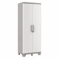 Keter Groove Mehrzweck-Kunststoffschrank, sandfarben, 8 verstellbare Böden, TÜV-zertifiziert, 80x45x180 cm, für Innen- und Außenbereiche