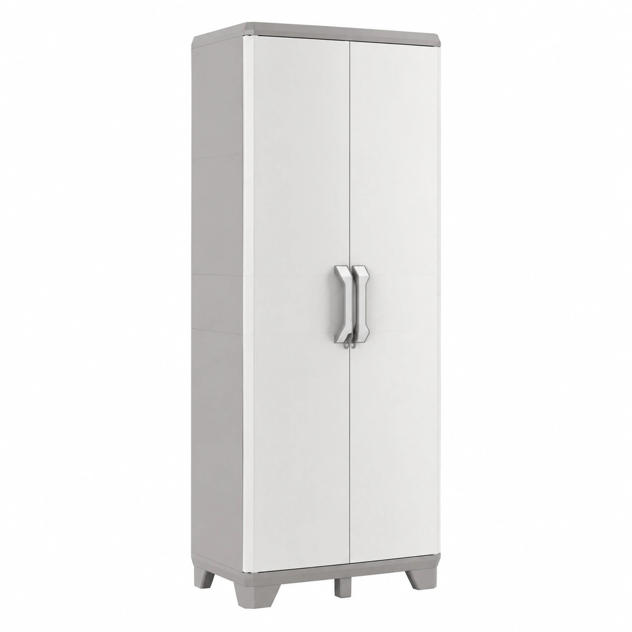 Keter Groove Mehrzweck-Kunststoffschrank, sandfarben, 8 verstellbare Böden, TÜV-zertifiziert, 80x45x180 cm, für Innen- und Außenbereiche