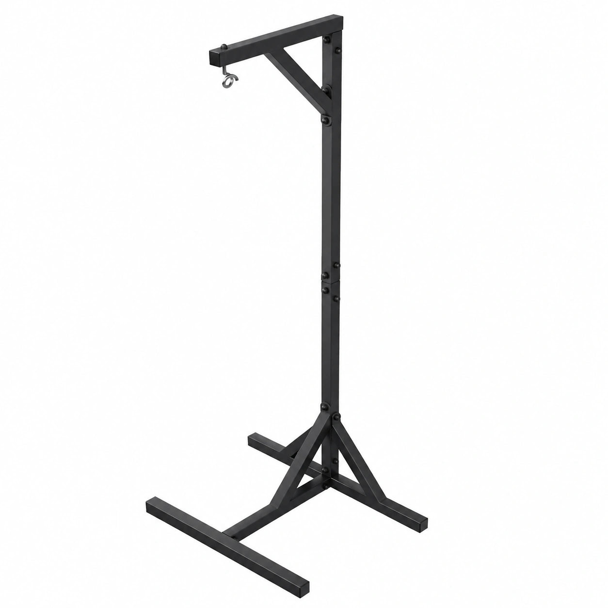 Robustes Stahl-Hängesesselgestell mit Haken, 212 cm, bis 100 kg, Outdoor, Schwarz