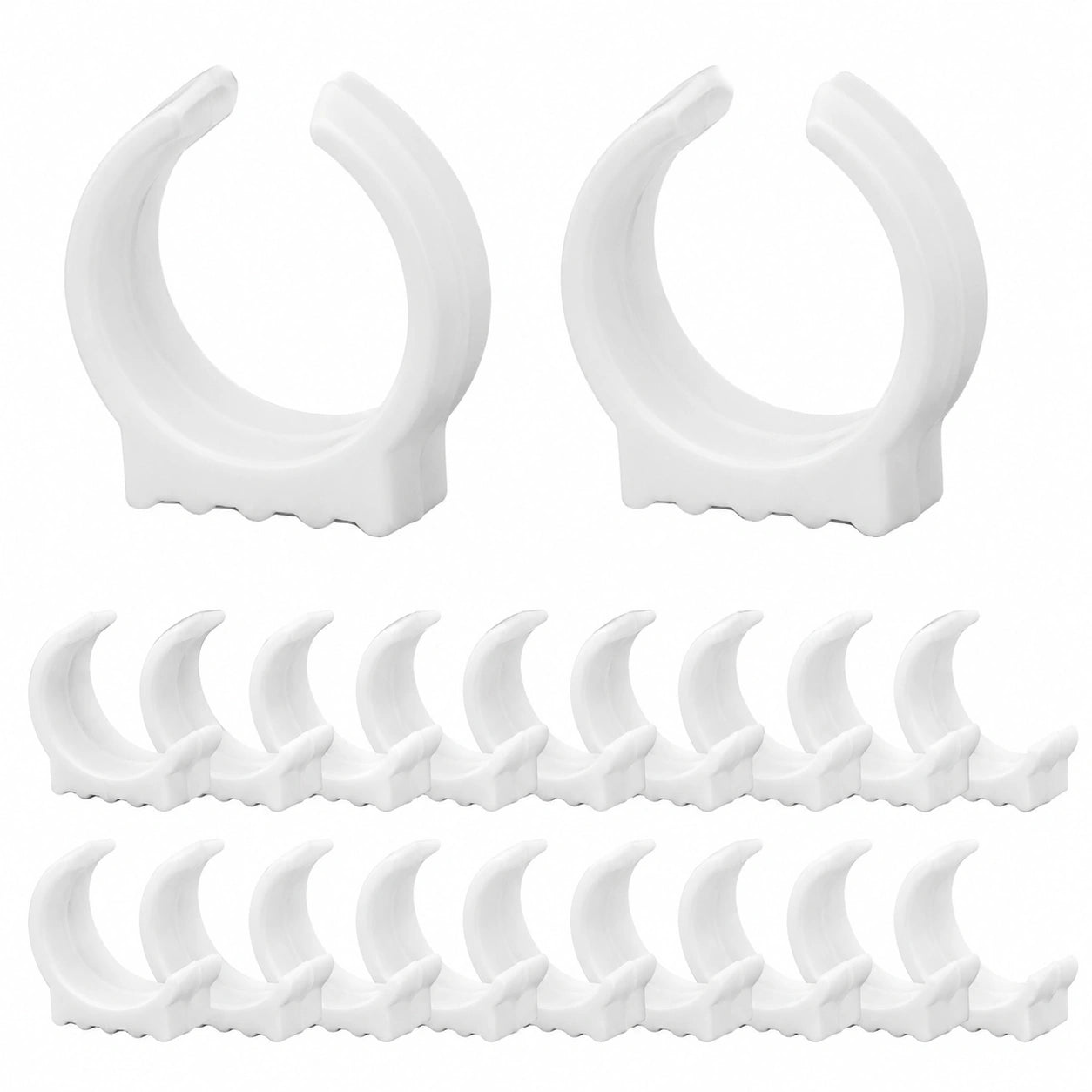 Mikikit 20er Set U-förmige Kunststoff-Fußkappen für 38-42 mm Stuhlbeine, rutschfest, ideal für Außen-Hängemattenständer