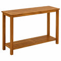 Gartentisch aus massivem Akazienholz 110 x 40 x 75 cm – Vielseitiger Beistelltisch für Terrasse und Balkon