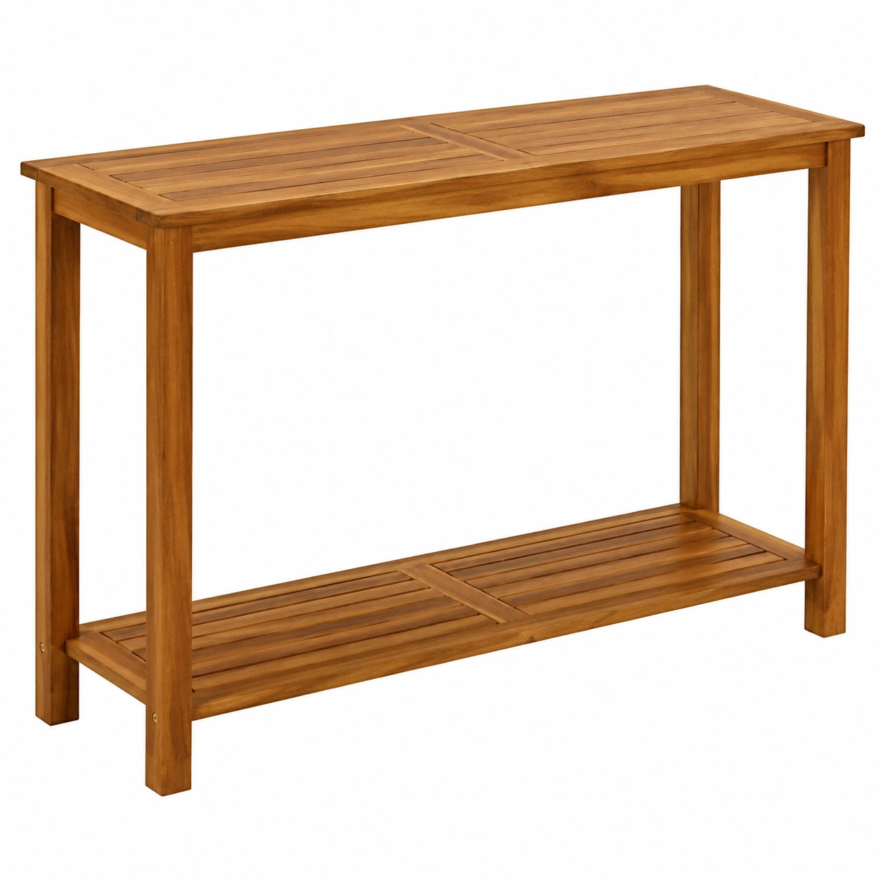 Gartentisch aus massivem Akazienholz 110 x 40 x 75 cm – Vielseitiger Beistelltisch für Terrasse und Balkon