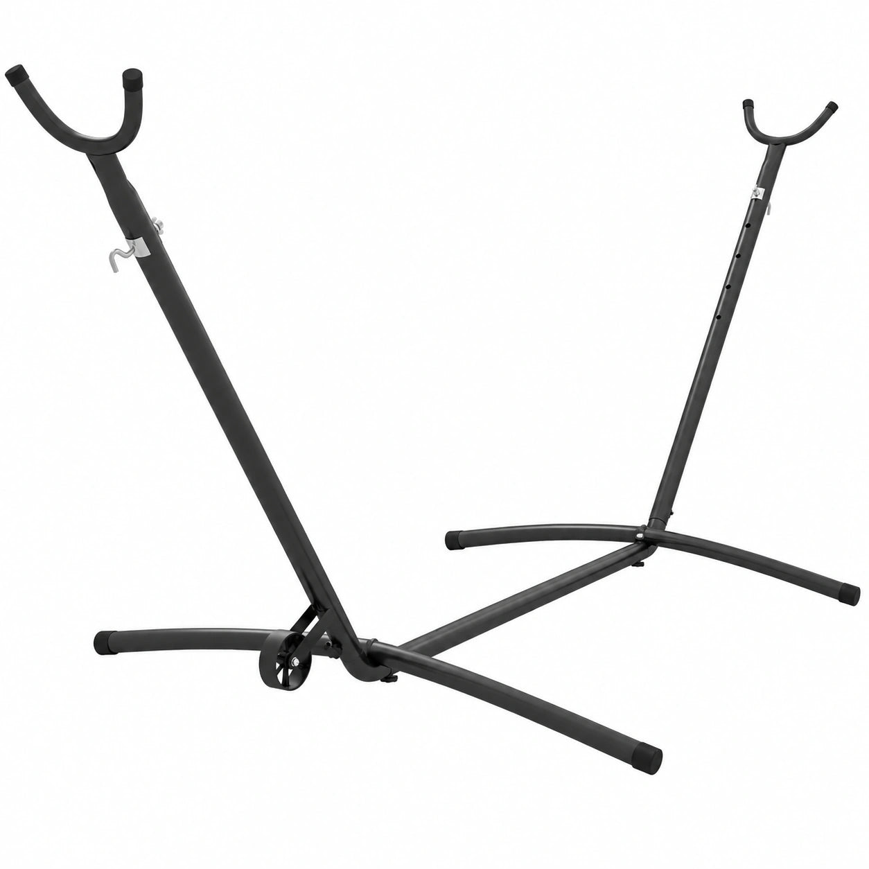 Outsunny Stahl-Hängemattengestell mit Tragetasche, bis 220 kg, für Garten & Camping, Schwarz
