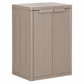 vidaXL Kunststoff-Gartenschrank in Holzoptik, Braun, 65x45x88 cm