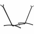 Outsunny Metall-Hängemattengestell für Garten und Strand bis 120 kg, Schwarz