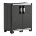 Keter XL Niedrigschrank, Schwarz, Robustes Aufbewahrungssystem